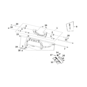 ENG. hanger main stand - side stand Sym Joymax Z 125 E4