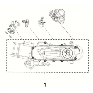 Motorblok compleet  Peugeot Django 4-takt Euro 5