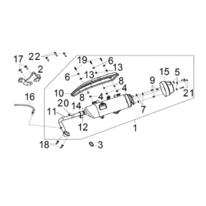 Exh. muffler Sym Joymax Z 125 E4