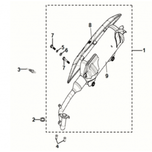Exhaust muffler Sym Orbit III 50 E5