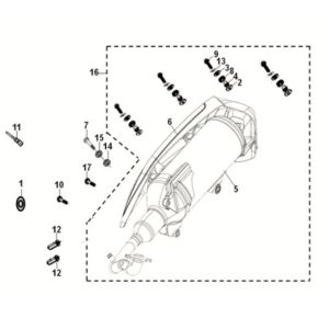 Exhaust Muffler Sym Symphony ST 125i LC E5