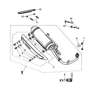 Exhaust system Peugeot Kisbee 2-takt