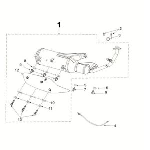 Exhaust system Peugeot Speedfight 4 50i E5