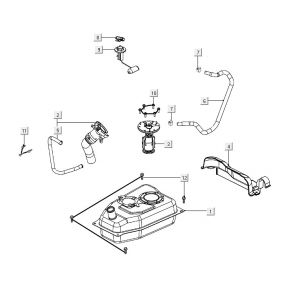 Benzinetank - Tankvlotter - Vacuümkraan Kymco People S 150i Euro 4