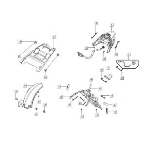 Achterlicht - Achterspatbord Kymco People S 150i Euro 4