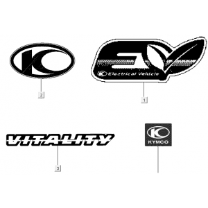 Emblemen - Stickers Kymco E-Vitality