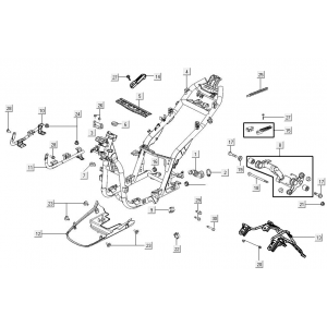 Frame - Motorophanging - Voetsteunen Kymco Agility 16+ 150i Euro 4
