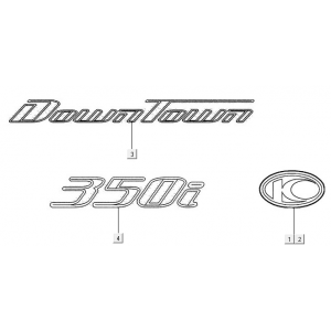 Emblemen - Stickers Kymco New Downtown 350i ABS