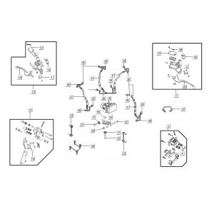 Remcilinder - Remklauw - Remleiding Kymco People S 150i Euro 4