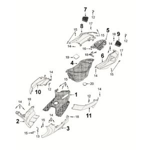 Fairing box Peugeot Speedfight 4 50i E5