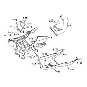 Floor panel center cover Sym Orbit II 125i E4