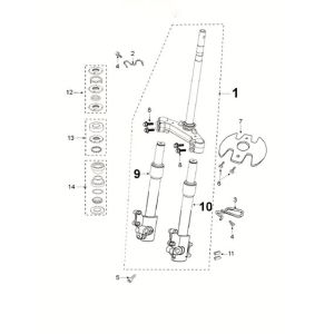 Fork steering Peugeot Speedfight 4 50i E5
