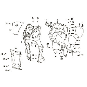 Voorkap - Beenschild Sym Symphony (BK5560) black