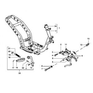 Frame - Middenstandaard Gilera Runner 50 2-takt LC 1998-2005