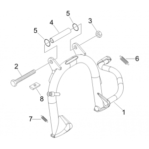 Frame - Middenstandaard Piaggio Fly 50 4-takt AC