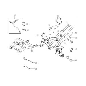 Frame - Contactslot Kymco K-Pipe 4-takt Glans Zwart
