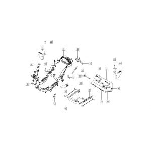 Frame - Motorophanging- Voetsteunen Kymco New Sento 50i 4-takt zwart