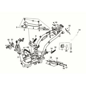 Frame body - engine hanger Sym Fiddle IV 125i AC CBS E5 2020-2021