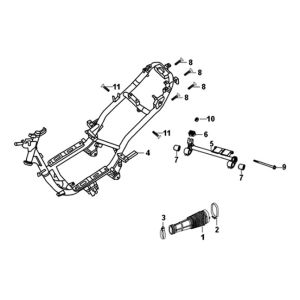 Frame body engine hanger Sym Orbit II 125i E4