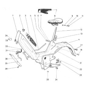 Frame - brandstofkraan - zadel Puch Maxi