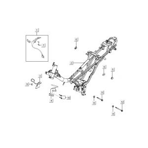 Frame Kymco Activ 50 4-takt zilver