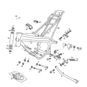 Frame Derbi Senda R oud model
