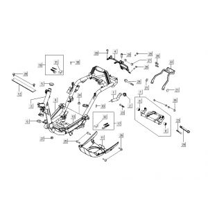 frame Kymco Sento 50 4-takt Zwart Glans