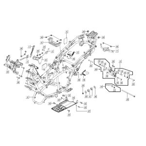 Frame Kymco Xciting 400i Geel