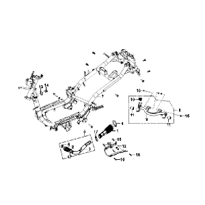 Frame - Motorophanging Sym Fiddle White WH8018P
