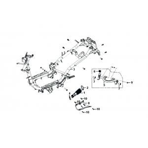 Frame - Motorophanging Sym Fiddle II Euro 4 (WH-006) White