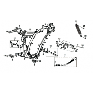 Frame/ motorophanging Sym Jet 14 125I E4