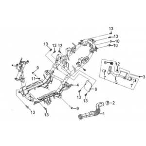 Frame/ motorophanging Sym X'PRO 125