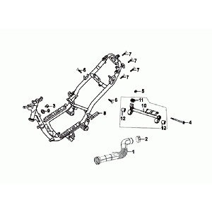 Frame - Motorophanging Sym Orbit II Euro 4 Mat Gray