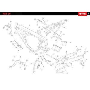 Frame Rieju MRT SM blauw lim 2010 2-takt