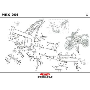 Frame Rieju MRX P-up blauw 2008 2-takt