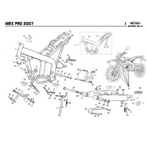 Frame Rieju MRX pro oranje 2008 2-takt