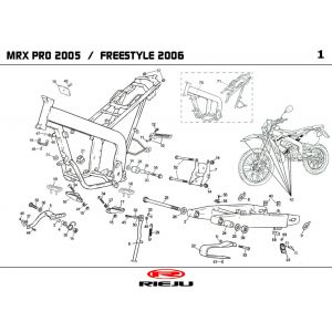 Frame Rieju MRX pro zwart 2006 2-takt