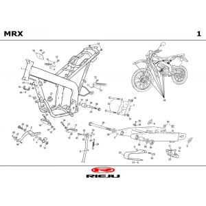 Frame Rieju MRX rood 2004 2-takt