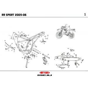 Frame Rieju RR Sport blauw 2005 2-takt