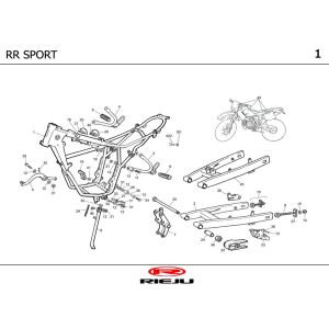 Frame Rieju RR Sport zwart 2004 2-takt
