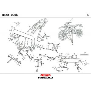 Frame Rieju RRX zwart 2009 2-takt