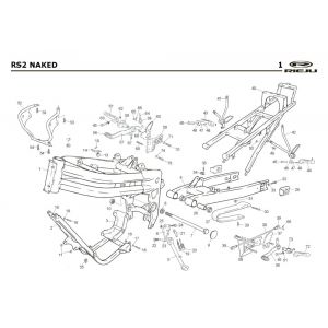 Frame Rieju Rs2 Naked zwart 2009 2-takt