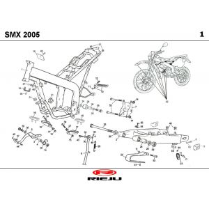 Frame Rieju SMX zwart 2004 2-takt