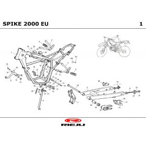 Frame Rieju Spike blauw 2001 2-takt