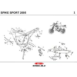 Frame Rieju Spike rood 2007 2-takt