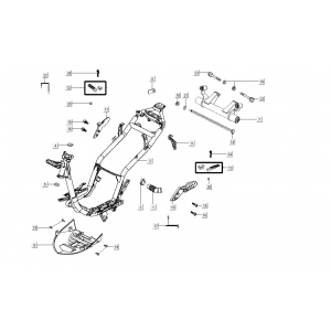 Frame Kymco Super8 Street 50i Euro 4 Mat Grijs