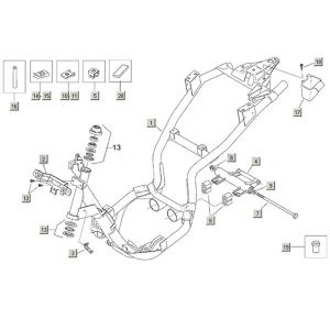 Helmbak Aprilia Habana 2-takt (Morini motor) 1999-2004