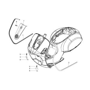 Frame Vespa LX 50 2-takt AC blauw midnight 222