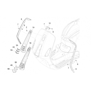 Frame Vespa Primavera 50 4-takt IGET 3V Euro 4 Zwart 98/A-Frame Vespa Primavera 4-takt 3V Zwart 98/A