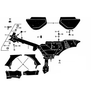 Frame Zundapp 530 alle types